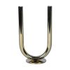 Modern U Shaped 7"L x 4.5"W x 12"H Candle Holder in Gold