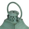 Noble House Scio Small Coastal Solid Candle Lantern Holders, Green