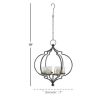 DecMode 6 Holder Black Metal Hanging Candelabra